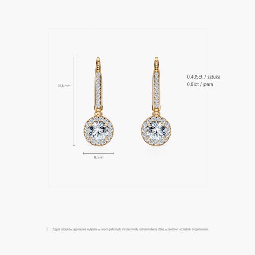 Kolczyki This is Love: złote, białe szafiry, diamenty